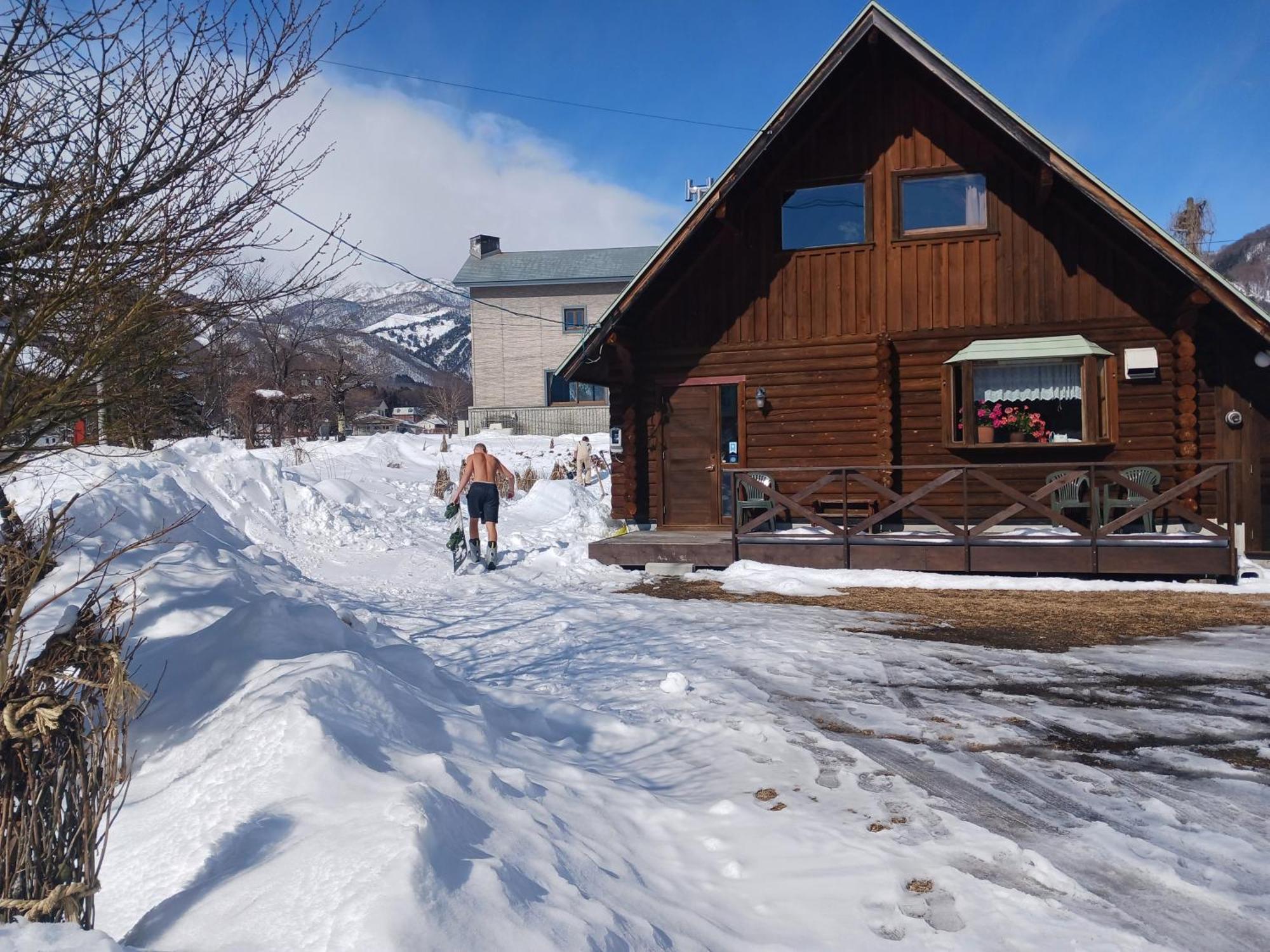 האקובה Log Cottage Villa Happo מראה חיצוני תמונה